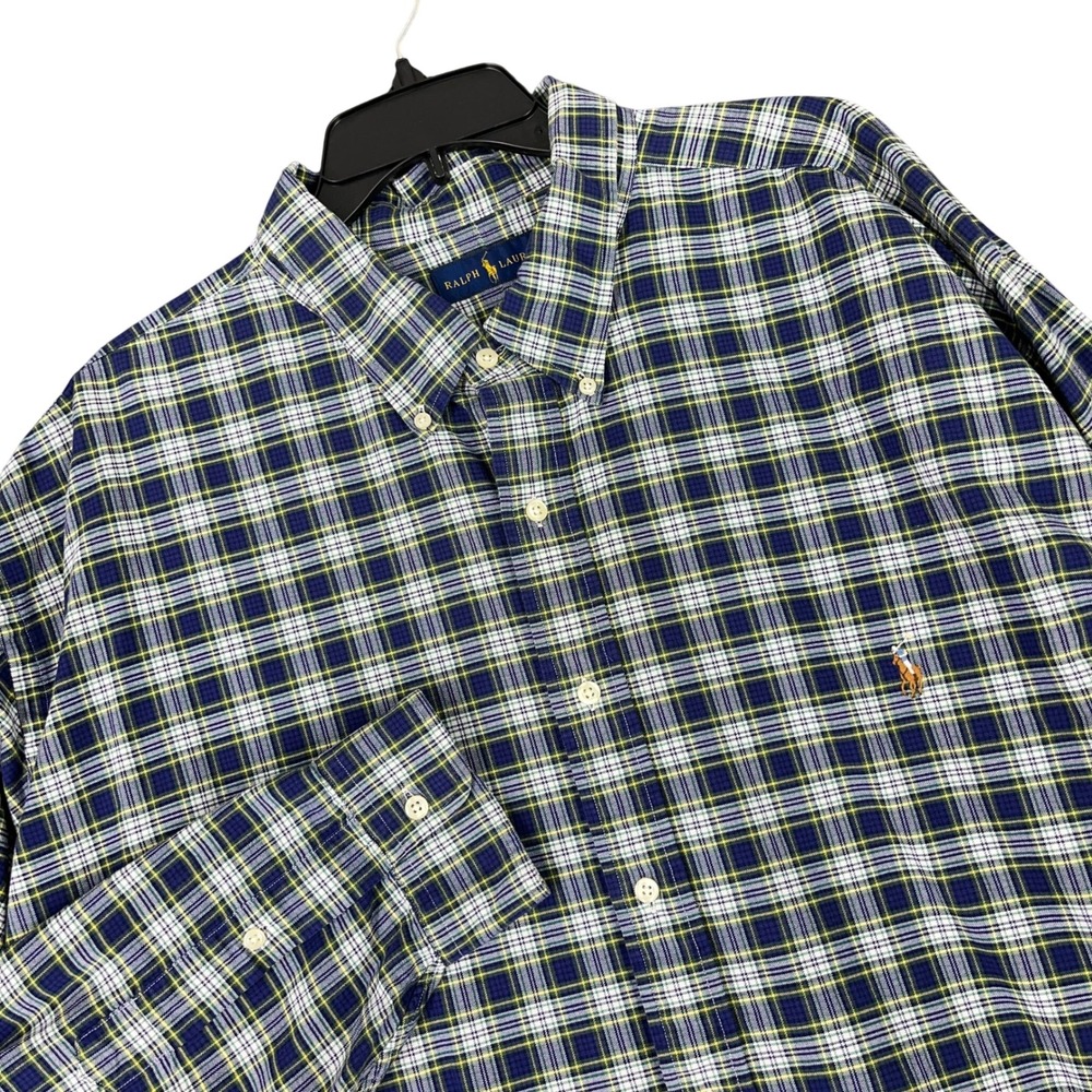 Ralph Lauren Plaid Business Casual Shirt Button Down Mens 3XLT